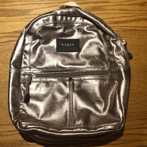 State Shiny Canvas Backpack.